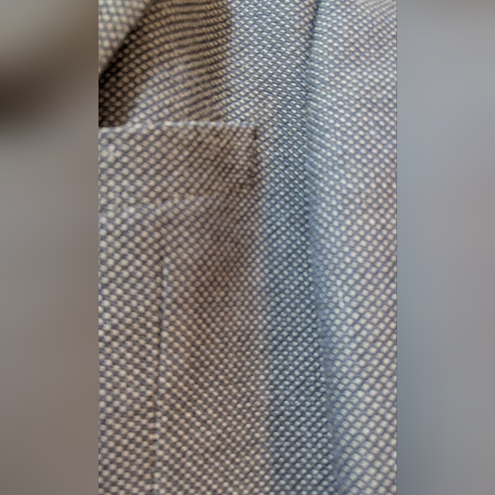 Vintage Giorgio Armani Men's Checkered Blazer Blue Gray Old Money Dark Academia - Picture 3 of 4